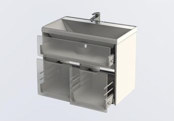 Тумба под раковину Aquanet Латина 80 белый 00179638 — фото 9, Тумбы под раковину