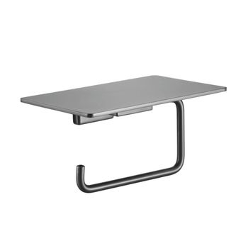 Держатель для туалетной бумаги с полочкой Rose RG1805T, пепельный — фото 1, Держатели туалетной бумаги