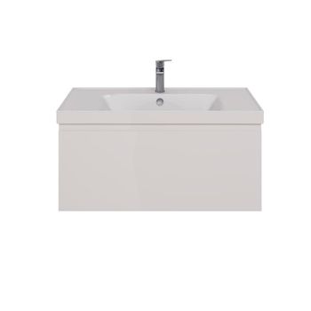 Товар: Тумба Lemark VEON MINI 90 см под 1 раковину, подвесная, с 1 ящик, цвет корпуса, фасада: Белый глянец LM02VM90T - фото 4 Тумба Lemark VEON MINI 90 см под 1 раковину, подвесная, с 1 ящик, цвет корпуса, фасада: Белый глянец LM02VM90T — фото 4, Тумбы под раковину