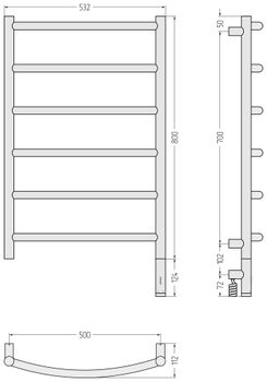 Товар: Полотенцесушитель электрический Сунержа Галант 3.1 800х500 МЭМ правый Матовый чёрный 31-6001-8050 - фото 3 Полотенцесушитель электрический Сунержа Галант 3.1 800х500 МЭМ правый Матовый чёрный 31-6001-8050 — фото 3, Электрические полотенцесушители