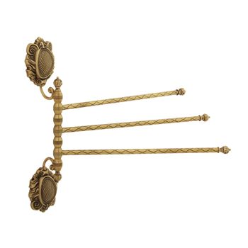 CLEOPATRA Полотенцедержатель тройной поворотный, L35 cм. бронза 16645 — фото 1, Полотенцедержатели