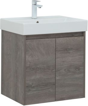 Тумба под раковину Aquanet Nova Lite 60 дуб рошелье (2 дверцы) 00298848 — фото 10, Тумбы под раковину