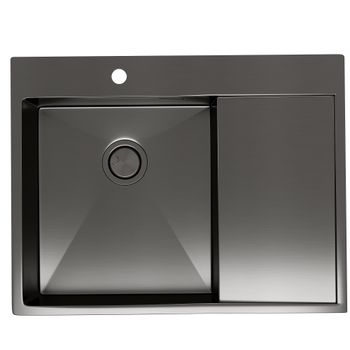 Кухонная мойка Reflexion Iseo RX2265BL оружейная сталь — фото 331, Кухонные мойки