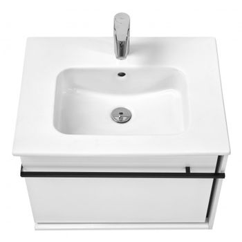 ANETO Тумба под раковину VICTORIA-N UNIK 60, белый глянец, ROCA 7857429806 — фото 2, Тумбы под раковину