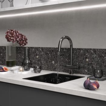 Кухонная мойка Reflexion Iseo RX2265BL оружейная сталь — фото 49, Кухонные мойки