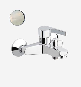 Смеситель для ванны Webert DoReMi DR850102345, никель — фото 1, Смеситель для ванны