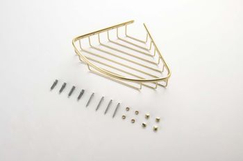 AQ4906BG угловая полка, шлиф. золото — фото 4, Полки для ванной и душа