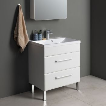 Тумба под раковину Aquanet Лукка 75 белый 00302397 — фото 17, Тумбы под раковину