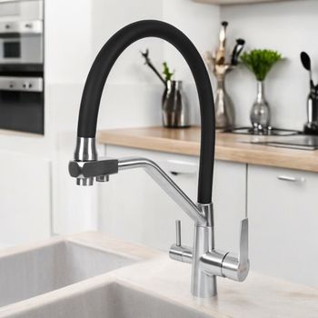 BOND Smart B64-0400 Смеситель для кухни с гибким изливом и подключением к фильтру — фото 20, Смесители для кухни