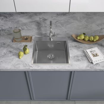 Кухонная мойка Reflexion Iseo RX2265BL оружейная сталь — фото 255, Кухонные мойки