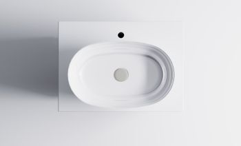 Тумба М-40 70см 1ящ цв RAL1013 мат./волна, раковина Атрия бел гл., столешница Solid бел гл. 4631177713514 — фото 5, Тумбы с раковиной