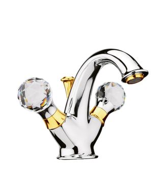 Смеситель для раковины Webert Karenina KA700102017, хром/золото — фото 1, Смесители для раковины