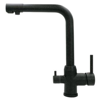 MILANO Смеситель д/кухни совмещенный с краном для питьевой воды, черный камень 32657 — фото 2, Смесители для кухни