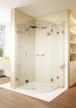 SCANDIC NXT X309 970x970x2000 L/P Черный душевое ограждение, хром RIHO G001108121 — фото 1, Душевые кабины и ограждения