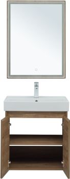 Мебель для ванной Aquanet Nova Lite 60 дуб рустикальный (2 дверцы) 00302534 — фото 12, Комплекты мебели для ванной