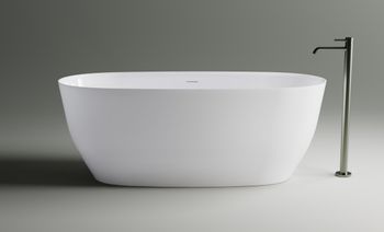 Ванна АТРИЯ 170*75 с интегрированным переливом, литой мрамор 1700х750 01010044 — фото 1, Ванны