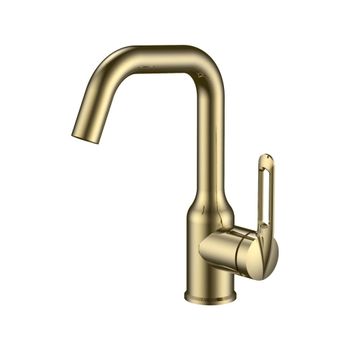 Смеситель для раковины Haiba HB10825-5, матовое золото — фото 1, Смесители для раковины