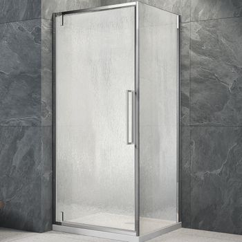 Душевой угол Veconi Rovigo RV-033R, 900х1000х1950, хром, стекло дождь RV033R-90100-06-C7 — фото 1, Душевые уголки