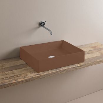 Раковина Artceram Scalino накладная без отверстий цвет Brown tortora SCL002 40 00 — фото 1, Раковины накладные