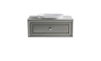 Тумба Шарм 100см 1ящ NCS S 3502-y мат., раковина Шарм бел гл, столешница Solid в цвете 4631177715143 — фото 1, Тумбы с раковиной