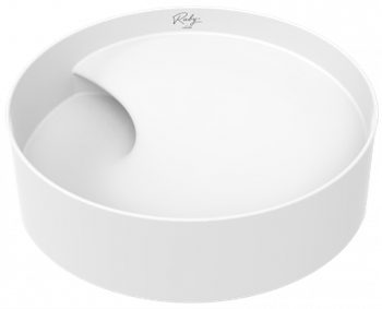 CREAVIT Раковина мебельная накладная БЕЛАЯ МАТОВАЯ RB141-00MB42E-0000 — фото 1, Раковины накладные