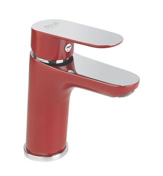Смеситель для раковины Fiore KEVON CHIC 81RX8123, хром/красный — фото 1, Смесители для раковины