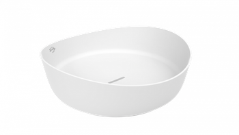 CREAVIT Раковина мебельная накладная БЕЛАЯ МАТОВАЯ RB140-00MB42E-0000 — фото 1, Раковины накладные