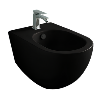 Биде Artceram File 2.0 подвесной с одним отверстием saniglaze цвет черный матовый FLB003 17 00 — фото 3, Биде подвесные