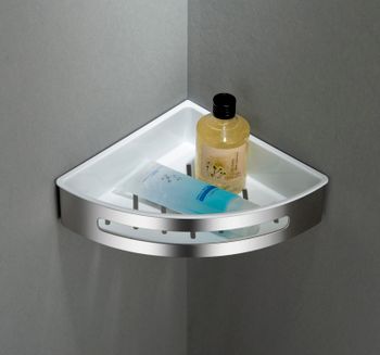 Полка угловая Timo Luiro 18577/13 никель — фото 2, Полки для ванной и душа