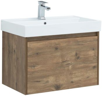 Тумба под раковину Aquanet Nova Lite 75 дуб рустикальный (1 ящик) 00249514 — фото 12, Тумбы под раковину