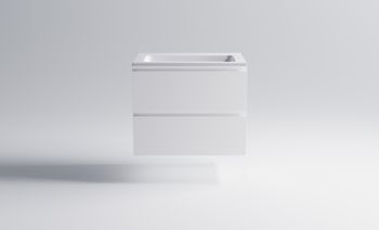 Нижний шкаф Альфа 70 с 2 ящиками белый матовый + Раковина "Альфа 70" 03060004+04010006 — фото 2, Тумбы с раковиной