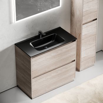 Товар: Тумба под раковину SANCOS Libra Floor напольная, 890х450х840, c двумя ящиками оснащенными доводчиками, дуб галифакс натуральный, арт. LB90FEG - фото 10 Тумба под раковину SANCOS Libra Floor напольная, 890х450х840, c двумя ящиками оснащенными доводчиками, дуб галифакс натуральный, арт. LB90FEG — фото 10, Тумбы под раковину