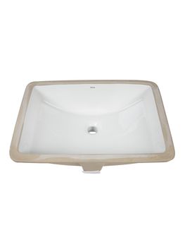 BOND S96-530 Раковина встраиваемая под столешницу 53х37,5х20см прямоугольная белая с переливом — фото 5, Раковины встраиваемые сверху