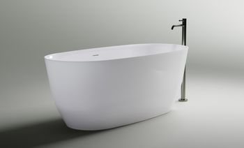 Ванна АТРИЯ 170*75 с интегрированным переливом, литой мрамор 1700х750 01010044 — фото 3, Ванны