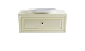 Тумба Шарм 90см 1ящ RAL1013 мат., раковина Шарм бел гл, столешница Solid в цвете 4631177715099 — фото 1, Тумбы с раковиной