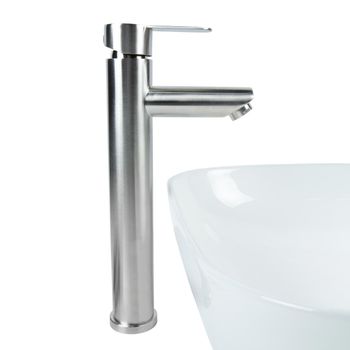 BOND Smart B63-2700 Смеситель однорычажный высокий без донного клапана для накладной раковины — фото 20, Смесители для раковины