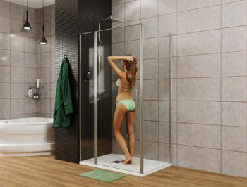 Душевой уголок Allen Brau Priority 120x80 3.31007.00 + 3.31013.00 хром 3.31007.00 + 3.31013.00 — фото 3, Душевые кабины и ограждения