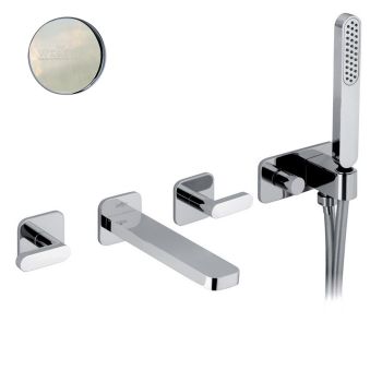 Смеситель для ванны Webert Living LV720901345, никель — фото 1, Смеситель для ванны