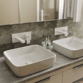 Встраиваемый смеситель для раковины D&K Bayern.Liszt DA1514408, белый — фото 1, Смесители для раковины