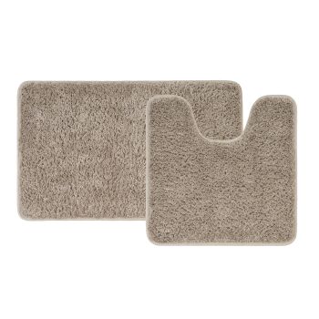Набор ковриков для ванной комнаты, 50х80 + 50х50, микрофибра, светло-коричневый, IDDIS, BSET07Mi13 — фото 2, Аксессуары для ванной