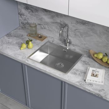 Кухонная мойка Reflexion Iseo RX2265BL оружейная сталь — фото 164, Кухонные мойки