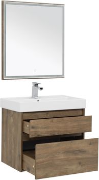 Мебель для ванной Aquanet Nova Lite 75 дуб рустикальный (2 ящика) 00254218 — фото 5, Комплекты мебели для ванной