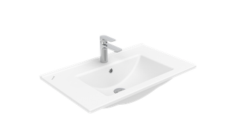 CREAVIT Раковина мебельная/подвесная (впритык к краю мебели) (46х71см) SU071-00CB00E-0000 — фото 1, Раковины накладные