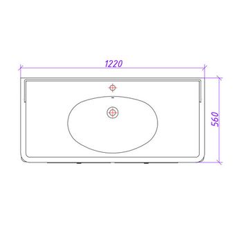 раковина 1220x560x240 SN1200 — фото 1, Раковины