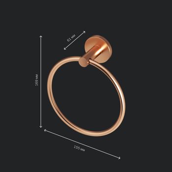 A85A34444 X-Joy, Кольцо для полотенец, роз. золото — фото 5, Полотенцедержатели