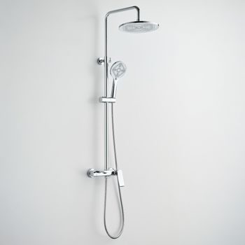 BOND B08-9100 Душевая система с тропическим душем и смесителем с изливом — фото 2, Душевые системы