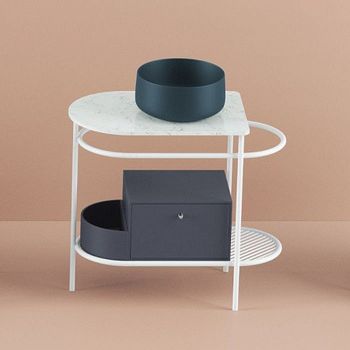 Ящик выдвижной Artceram Flair 3.0 с боковой секцией для металлической консоли цвет peacock ACM037 57 — фото 1, Мебель для ванной