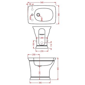 Биде Artceram Civitas напольное с одним отверстием цвет белый CIB002 01 00 — фото 1, Биде напольные