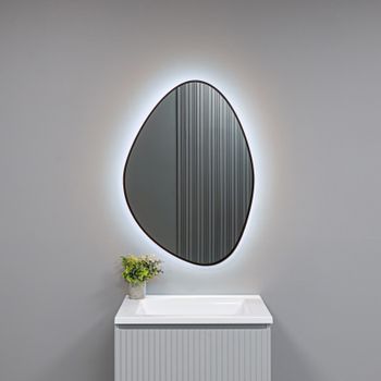 AQM9110B 600x850 Зеркало с подсветкой, универсальный монтаж — фото 3, Зеркала в ванную комнату