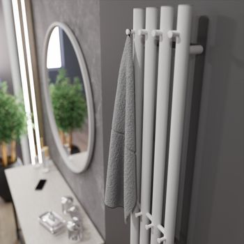 Полотенцесушитель Проксима Круг (электро.) 21х120 (скр.монтаж, унив.подкл., Белый матовый), Альтасан ПроксимаКругСП21120БМ — фото 3, Полотенцесушители